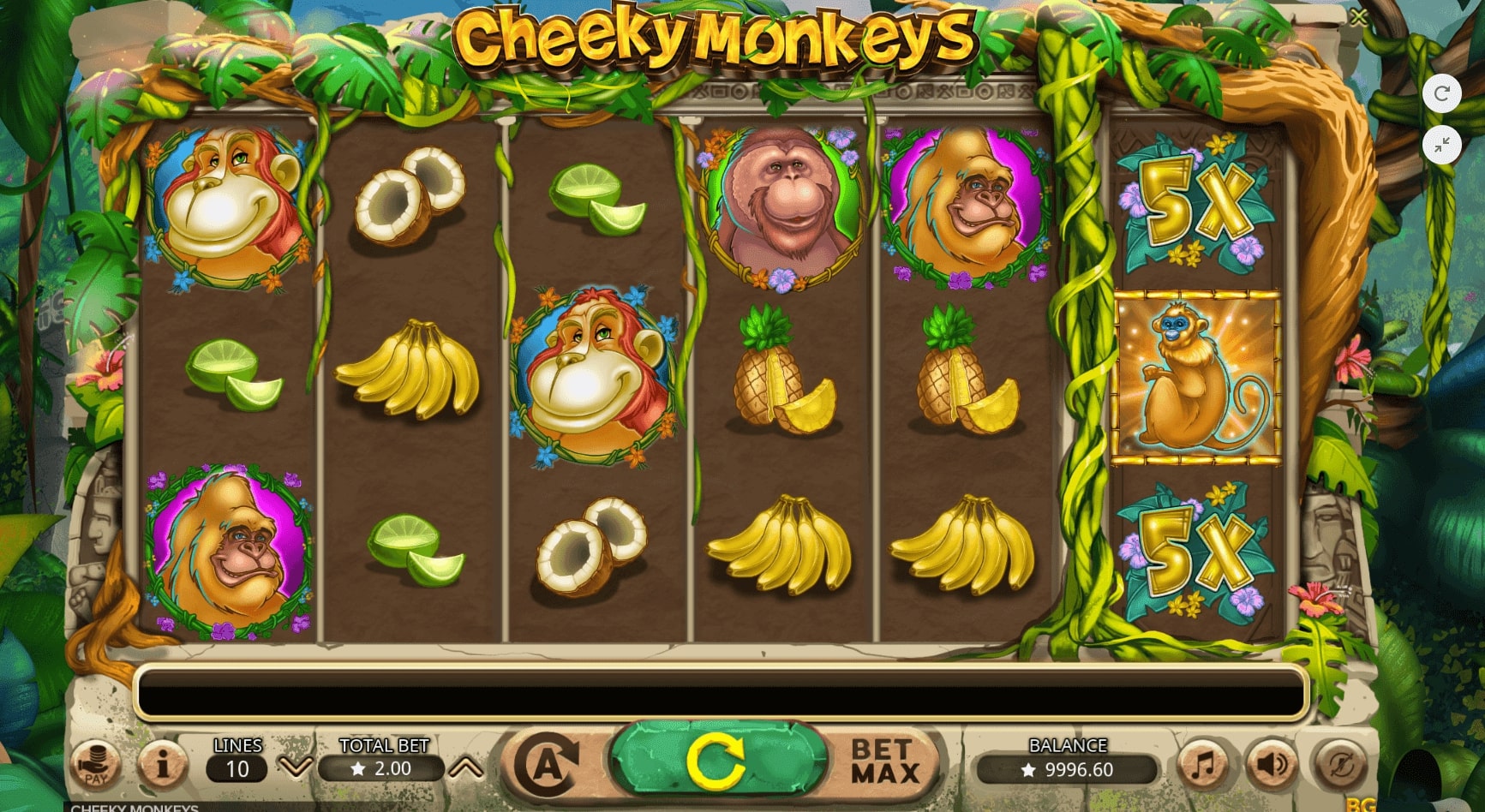 booming games cheeky monkeys online casino game slot gameplay main screen